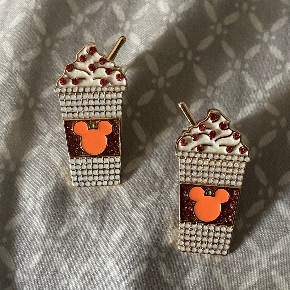 Mickey Mouse Pumpkin Spice Latte Earrings